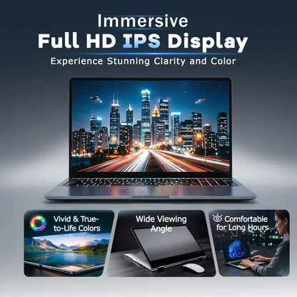 15.6" Yoga 2-in-1 Touchscreen Laptop Computer, AMD A9 Processor up to 3.2GHz, 8GB RAM 256GB SSD, Convertible Notebook with IPS FHD Display, USB-C, WiFi, Win11 Laptop for Work, Study & Home