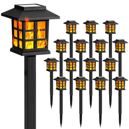 GIGALUMI Solar Outdoor Lights,12 Pack LED Solar Lights Outdoor Waterproof, Solar Walkway Lights Maintain 10 Hours of Lighting for Your Garden, Landscape, Path, Yard, Patio, Driveway