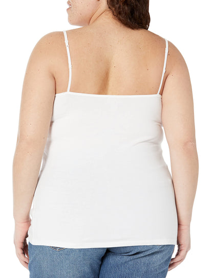 Amazon Essentials Women's Slim-Fit V-Neck Cami, Pack of 4