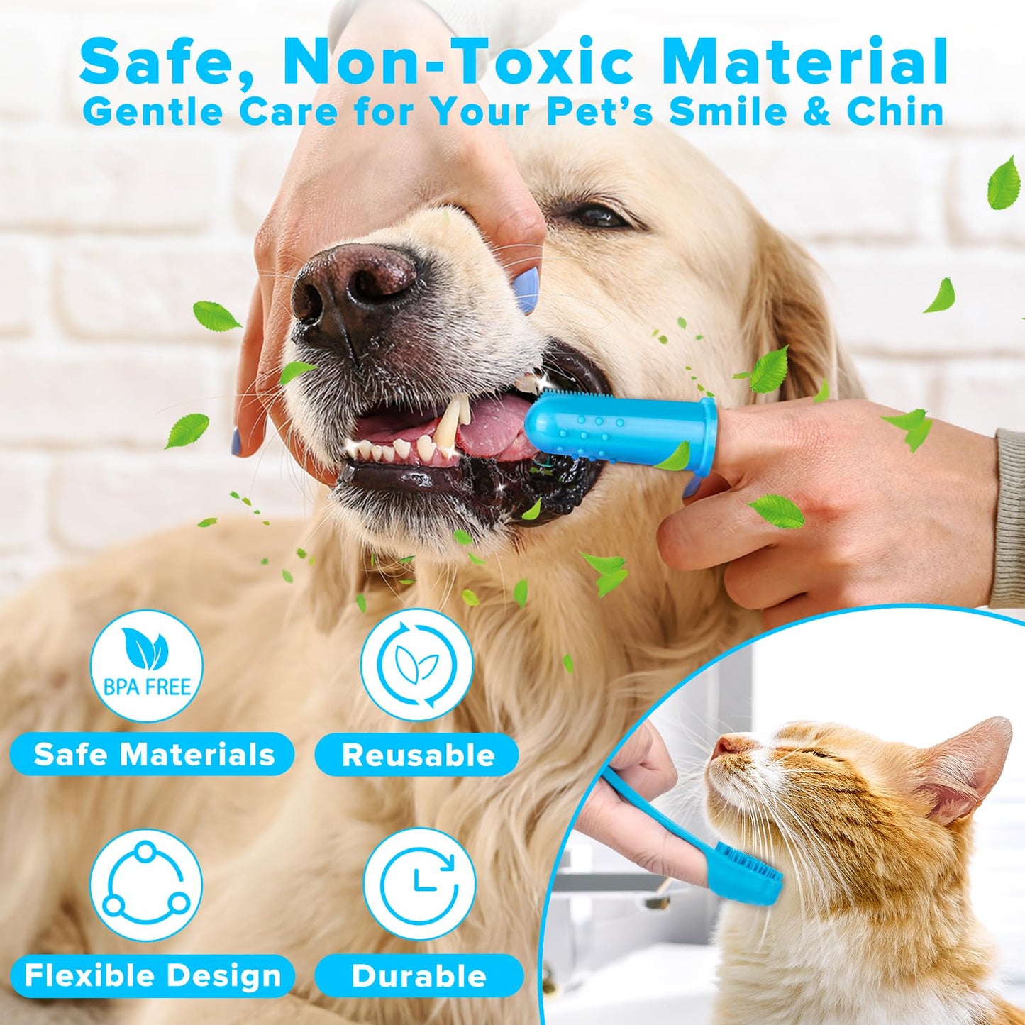 6PCS Grooming & Bath Supplies for Dogs, Cats | Dog Washing Gloves | Dog Bath Brush | Dog Shower Brush | Pet Grooming Gloves | Dog Grooming kit | Pet Supplies for Showerhead & Sprayer (Navy Blue)