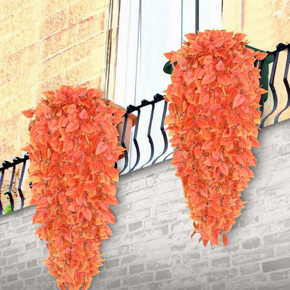BLEUM CADE Fake Hanging Plants, 2pcs Artificial Pothos Vines Faux Plants Greenery for Wall Home Living Room Office Indoor Outdoor Decor (No Baskets)