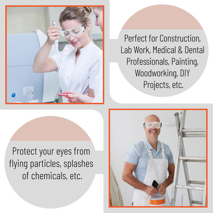 UNCO- Safety Goggles Over Glasses, Protective Goggles, Anti Fog, Work, Safety Glasses Over