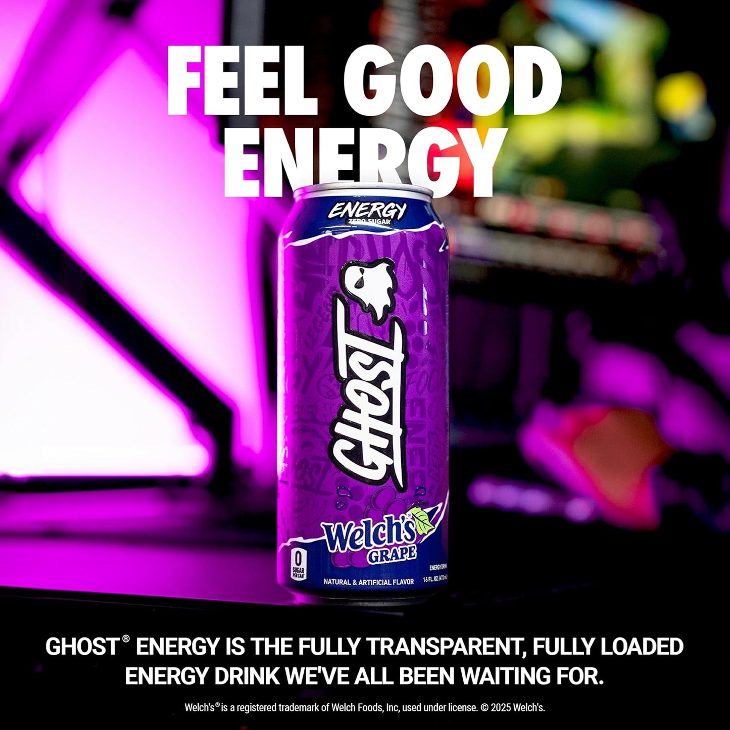 GHOST Energy Drink, Zero Sugars, 12-Pack, Cherry Limeade, 16oz | Energy & Focus Pre Workout Drink, No Artificial Colors, Gluten-Free, Vegan - 200MG Natural Caffeine, L-Carnitine, Taurine