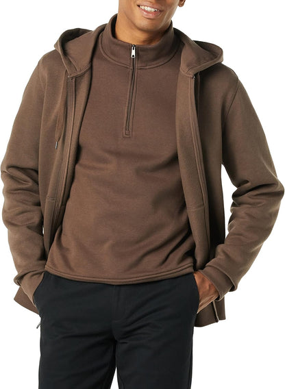 Amazon Essentials Men's Full-Zip Fleece Hoodie Sweatshirt (Available in Big & Tall)