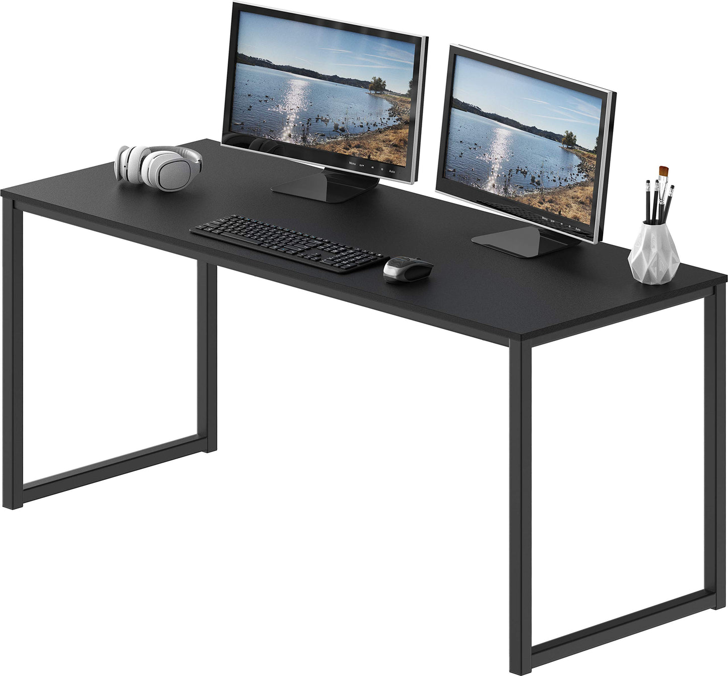 SHW Mission 32-Inch Home Office Computer Desk, Black
