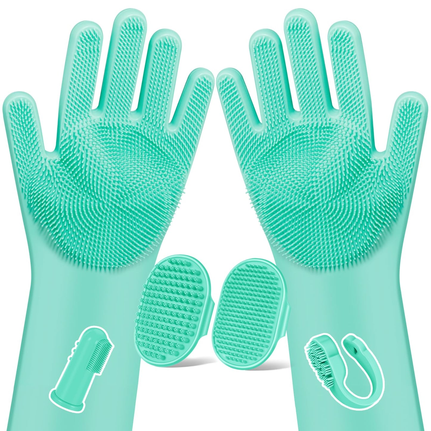 6PCS Grooming & Bath Supplies for Dogs, Cats | Dog Washing Gloves | Dog Bath Brush | Dog Shower Brush | Pet Grooming Gloves | Dog Grooming kit | Pet Supplies for Showerhead & Sprayer (Navy Blue)