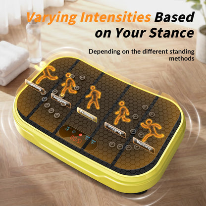 Vibration Plate Exercise Machine for Lymphatic Drainage, Full Body Shake Platform Board for Home Fitness, Fat Burning, 5 Program Modes and 99 Speed Levels