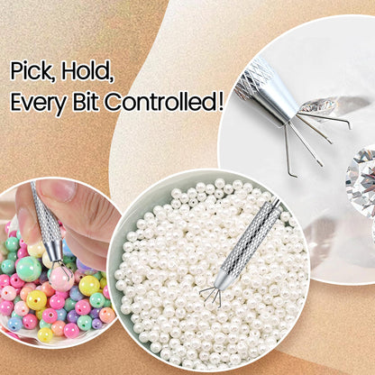 GEMQUEEN Piercing Taper Ball Grabber Tool for Changing Jewelry - 14G 16G 18G 20G Stainless Steel Flat Back Earrings Applicator Tool Threadless Insertion Pin Thread Body Piercing Kit for Ear Nose Lip