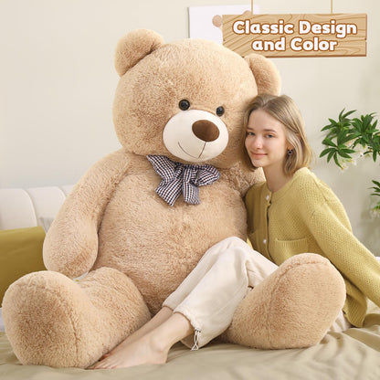 Toys Studio 47 Inch Big Teddy Bear Giant Stuffed Animal for Girls, 4 Feet Large Teddy Bear Baby Shower Party Decorations Kids Women Girlfriend Christmas Valentines Gifts, Light Brown