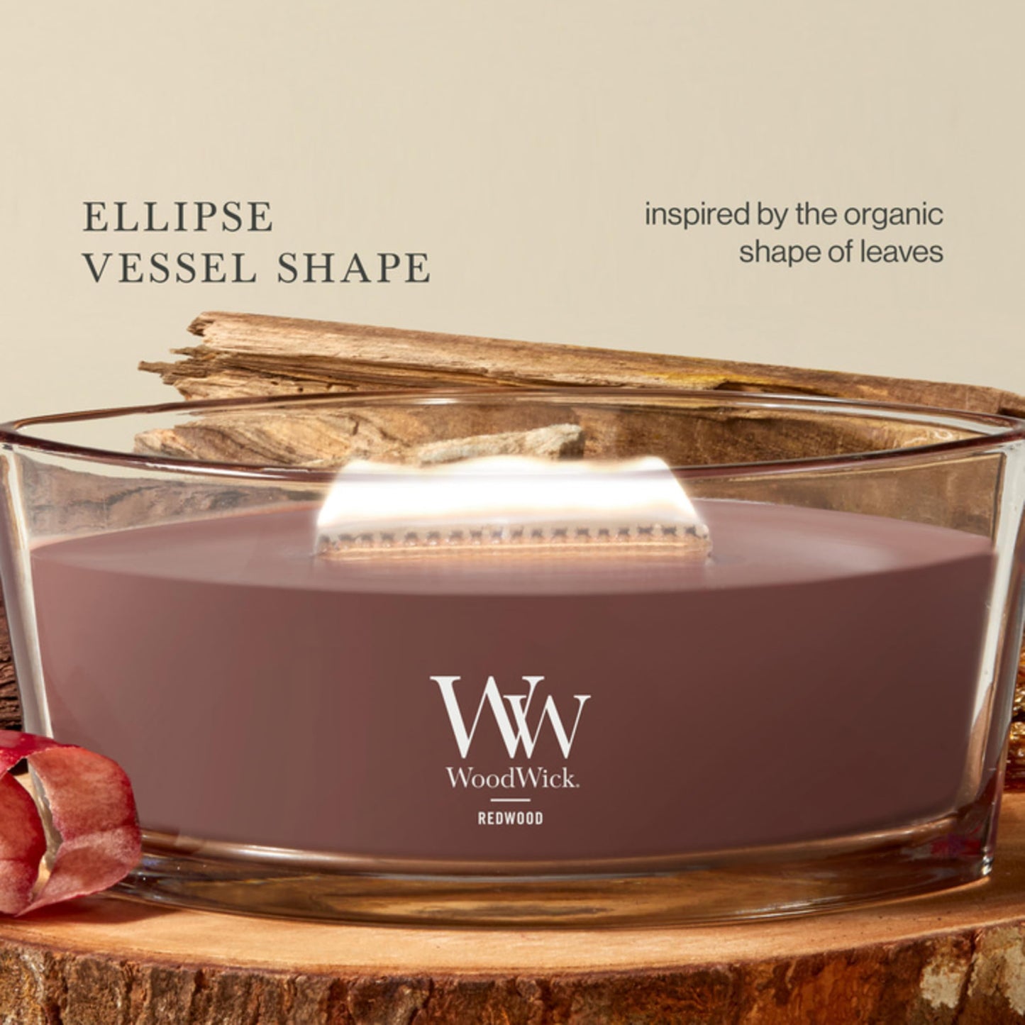 WoodWick Large Hourglass Fireside Candle, Premium Soy Blend Wax, Crackles as it burns, Perfect for Gifting, 21oz