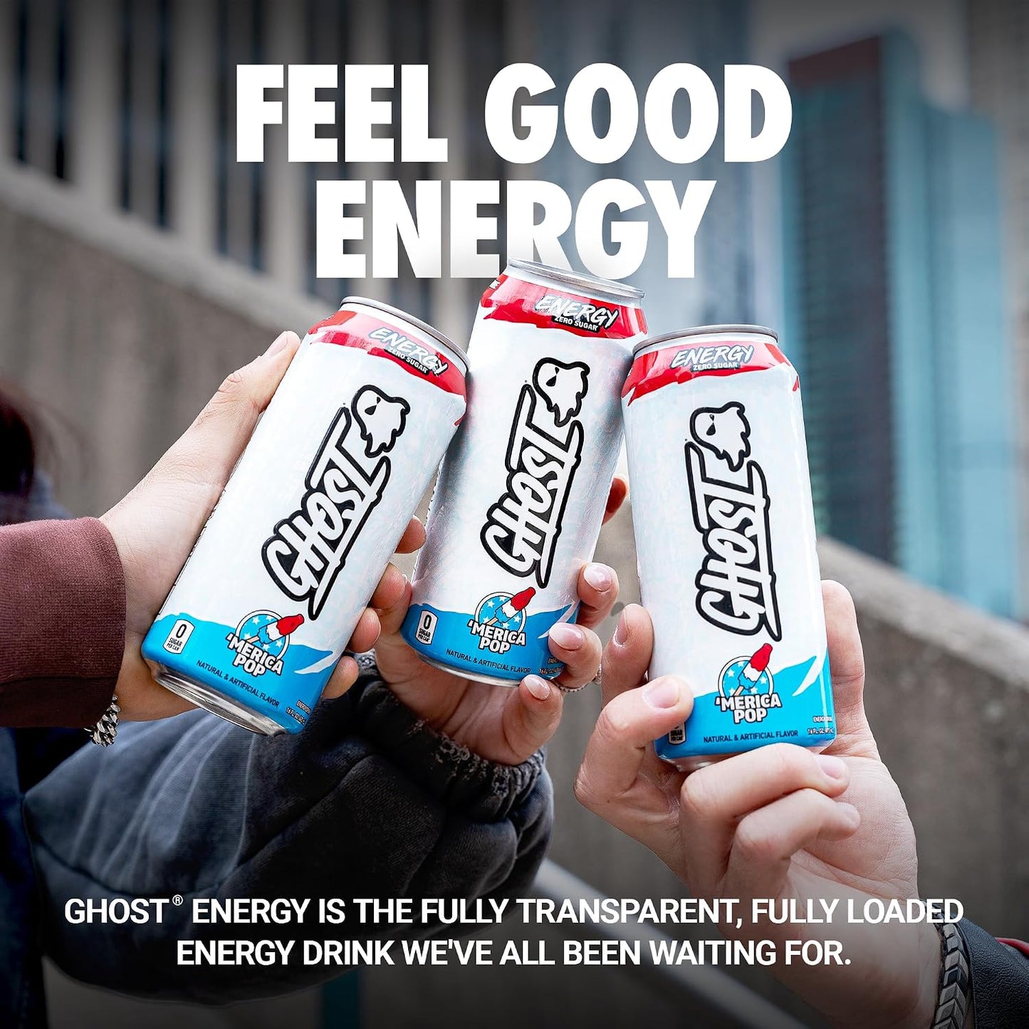 GHOST Energy Drink, Zero Sugars, 12-Pack, Cherry Limeade, 16oz | Energy & Focus Pre Workout Drink, No Artificial Colors, Gluten-Free, Vegan - 200MG Natural Caffeine, L-Carnitine, Taurine