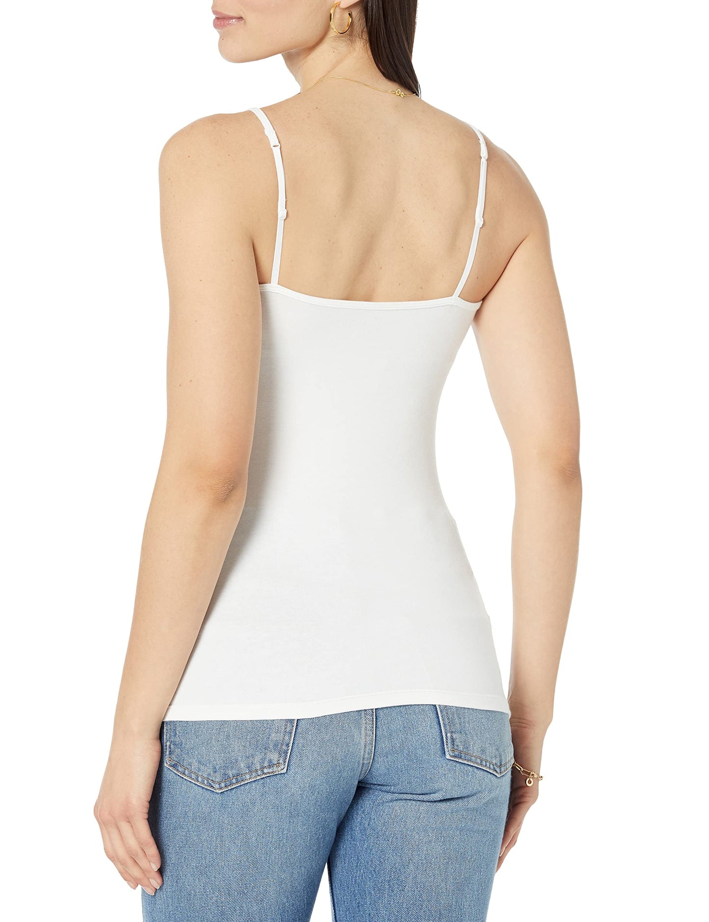 Amazon Essentials Women's Slim-Fit V-Neck Cami, Pack of 4