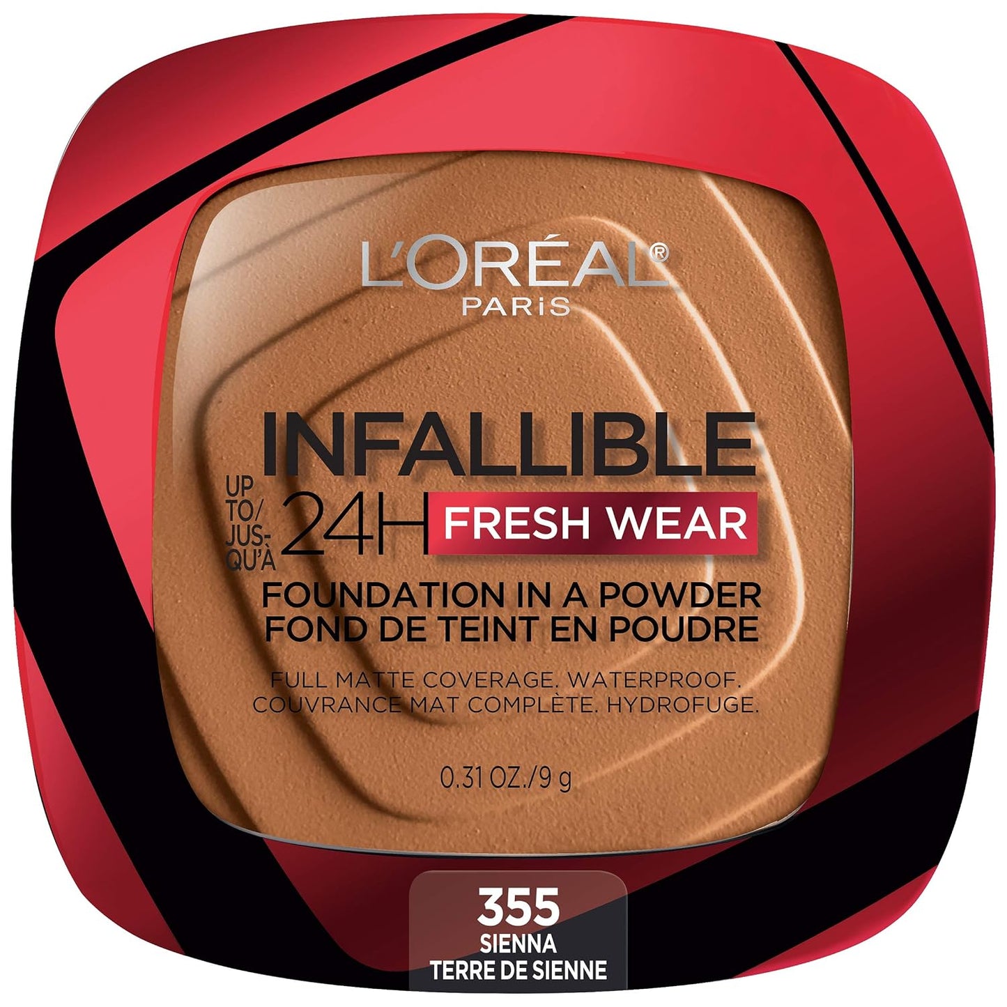 L'Oreal Paris Makeup Infallible Fresh Wear Foundation in a Powder, Up to 24H Wear, Waterproof, Vanilla, 0.31 oz. (Packaging May Vary)