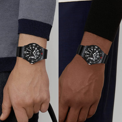 LN LENQIN Mens Watches Stainless Steel Waterproof Analog Quartz Watch for Men with Date Luminous Fashion Wristwatch