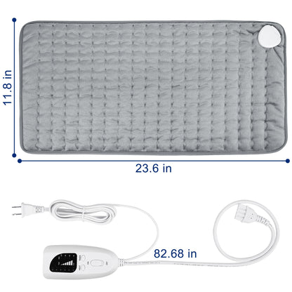 Electric Heating pad with 6 Heat Settings, Auto Shut Off, Dry Electric Heating for Back Neck Knee Arms Legs Shoulder Heat Pads for Christmas Birthday Father Mother's Day (24"X12", Gray Green)