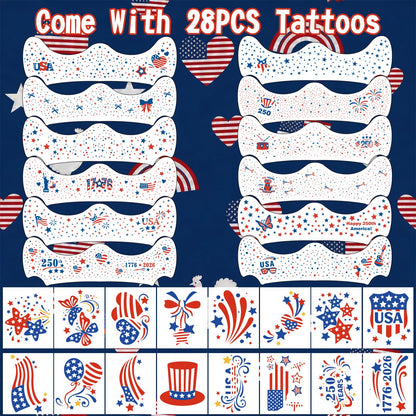 Yazhiji 36 Sheets Temporary Tattoos Stickers, 12 Sheets Fake Body Arm Chest Shoulder Tattoos for Men or Women with 24 PCS Tiny Black Tattoos