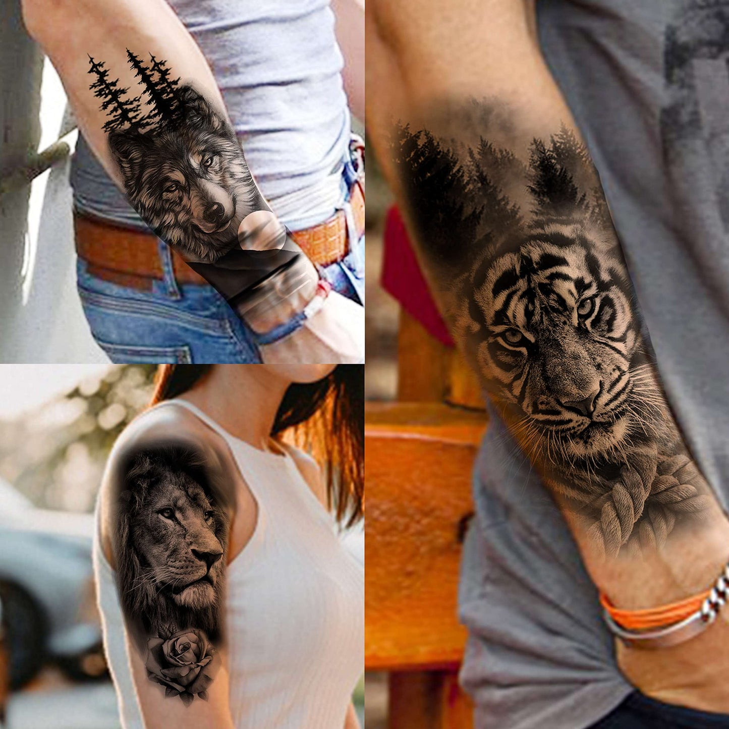 12 Sheets Beautiful Butterfly Flowers Temporary Tattoos For Women Feet Hands Body Art, Realistic Rose Peony Floral Fake Tattoo Sticker For Legs Ankle, Waterproof Lily Dreamcatcher Temp Tatoos Decals