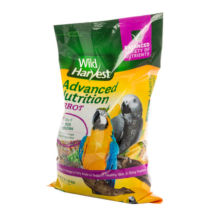 Wild Harvest Advanced Nutrition Parrot 8 Pounds, Seed, Grain and Vegetable Mix (Pack of 2)