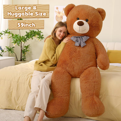 Toys Studio 47 Inch Big Teddy Bear Giant Stuffed Animal for Girls, 4 Feet Large Teddy Bear Baby Shower Party Decorations Kids Women Girlfriend Christmas Valentines Gifts, Light Brown