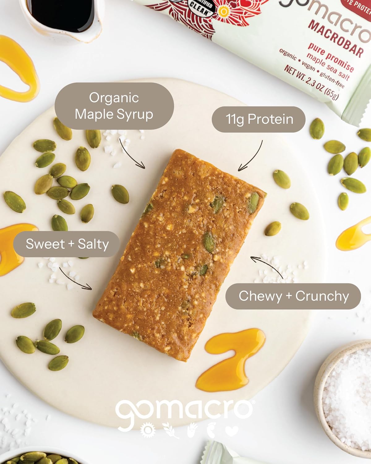 GoMacro MacroBar Organic Vegan Protein Bars - Coconut + Almond Butter + Chocolate Chips (2.3 Ounce Bars, 12 Count)