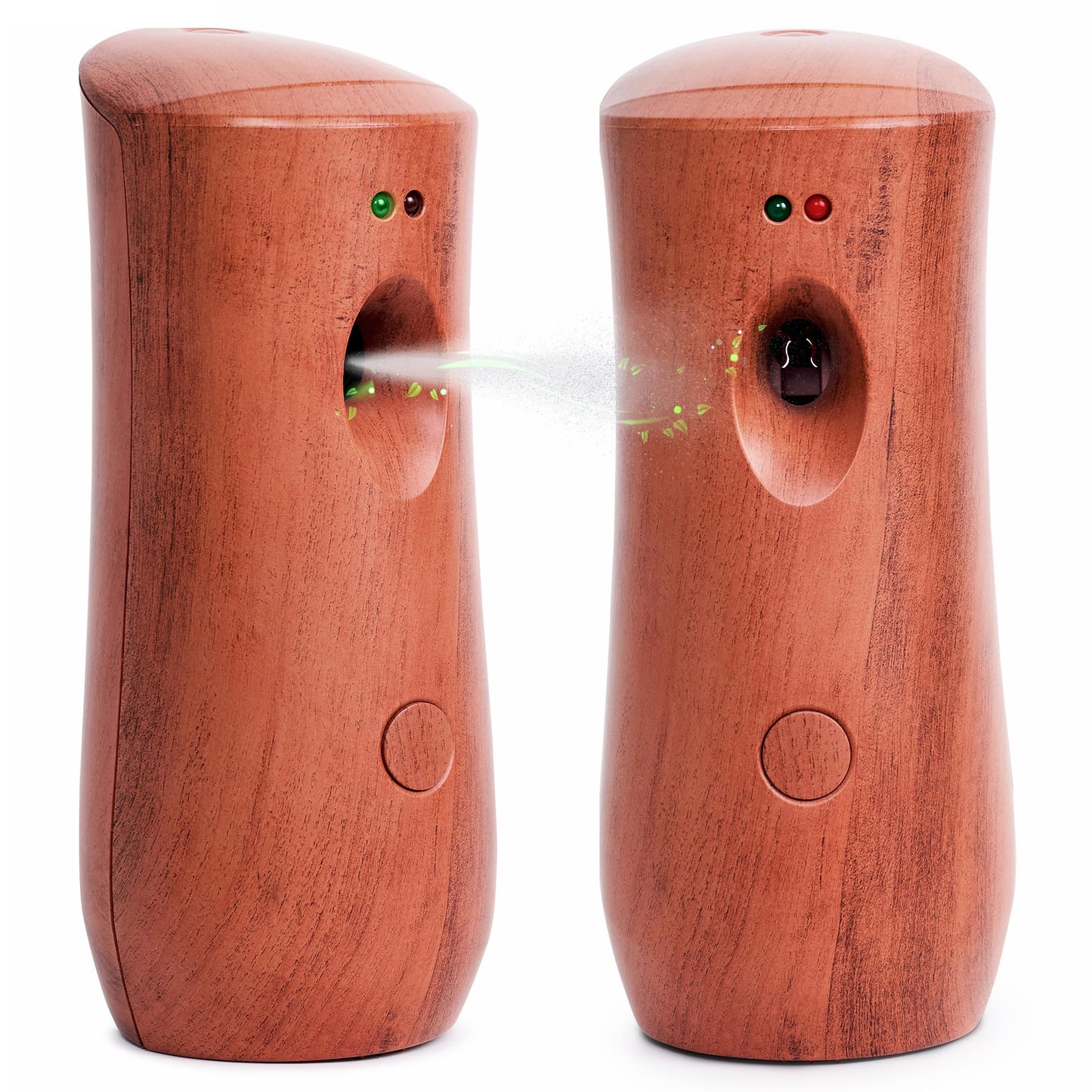 Automatic Air Freshener Spray Dispenser: Automatic Spray Dispenser with Elegant Wood Design for Commercial or Home Use (1-Pack), Battery Powered Free Standing or Wall Air freshener, Three Time Release