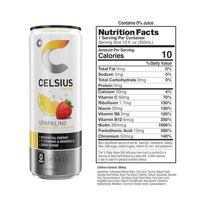 CELSIUS Sparkling Orange, Sugar Free Energy Drink, 12 Fl Oz (Pack of 12)