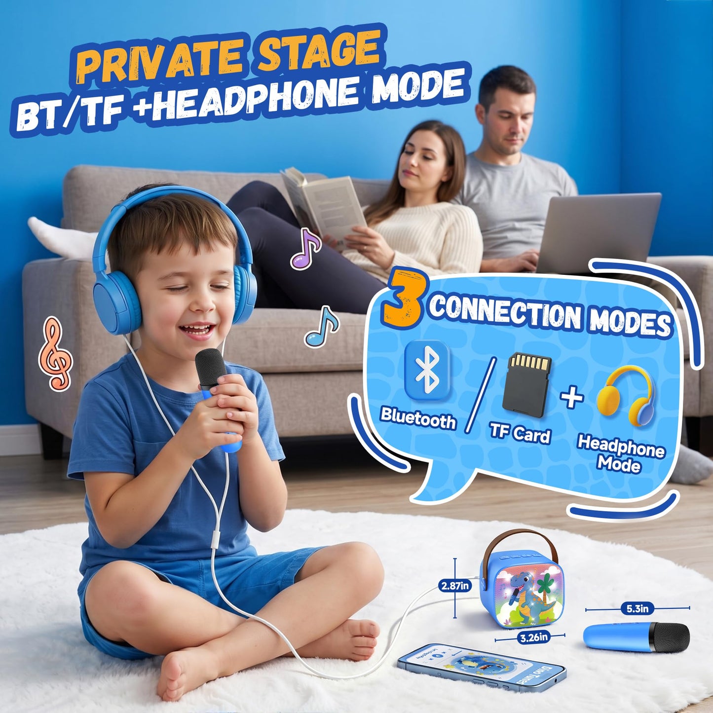 YLL Mini Karaoke Machine for Kids Adults, Portable Bluetooth Speaker with 2 Wireless Microphones, Trendy Birthday Gifts Toys for Girls Ages 3, 4, 5, 6, 7, 8, 9, 10+ Years Old Home Family Party (P-ink)