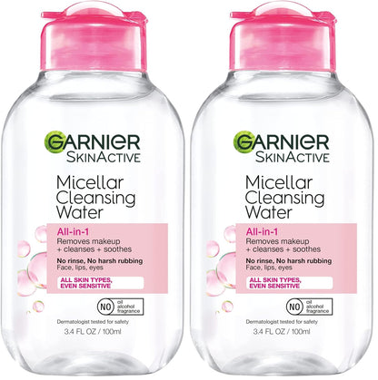 Garnier Micellar Water, Hydrating Facial Cleanser & Makeup Remover, Suitable for Sensitive Skin, Vegan, Cruelty Free, 13.5 Fl Oz (400mL), 1 Count
