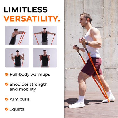 Stroops Slastix Toner Resistance Bands with Handles | Safe Sleeve Exercise Bands for Strength Training, Full Body Workouts, and Home Gym Fitness
