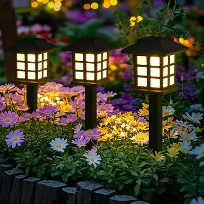 GIGALUMI Solar Outdoor Lights,12 Pack LED Solar Lights Outdoor Waterproof, Solar Walkway Lights Maintain 10 Hours of Lighting for Your Garden, Landscape, Path, Yard, Patio, Driveway