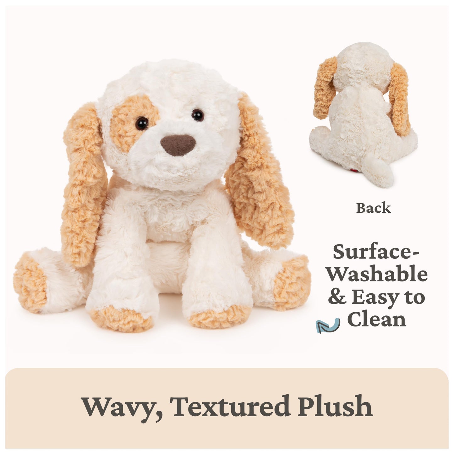 GUND Cozys Collection Cow, Stuffed Animal for Ages 0 and Up, Spring Decor Plush Toy, Cream/Blue, 10”