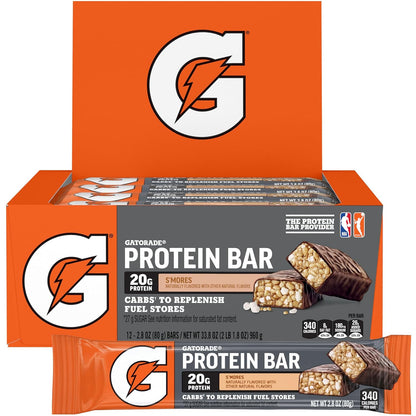 Gatorade Whey Protein Recover Bars, Chocolate Chip, 2.8 ounce(Pack of 12)