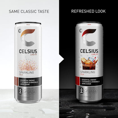 CELSIUS Sparkling Orange, Sugar Free Energy Drink, 12 Fl Oz (Pack of 12)