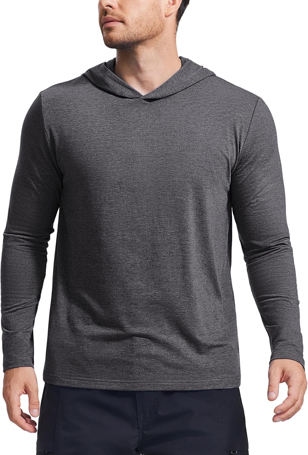 PINSPARK Lightweight Pullover Hoodies for Men Long Sleeve Hoodie for Golf Gym Workout Athletic Sweatshirt