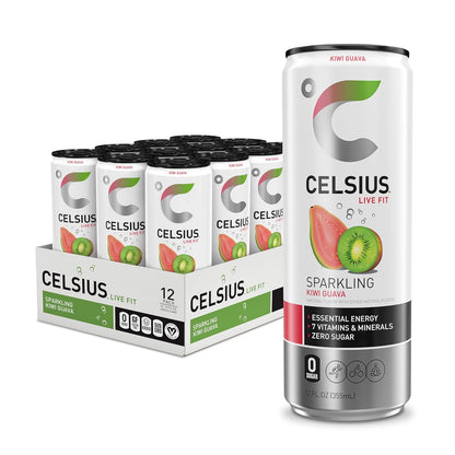 CELSIUS Sparkling Orange, Sugar Free Energy Drink, 12 Fl Oz (Pack of 12)