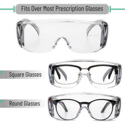 UNCO- Safety Goggles Over Glasses, Protective Goggles, Anti Fog, Work, Safety Glasses Over