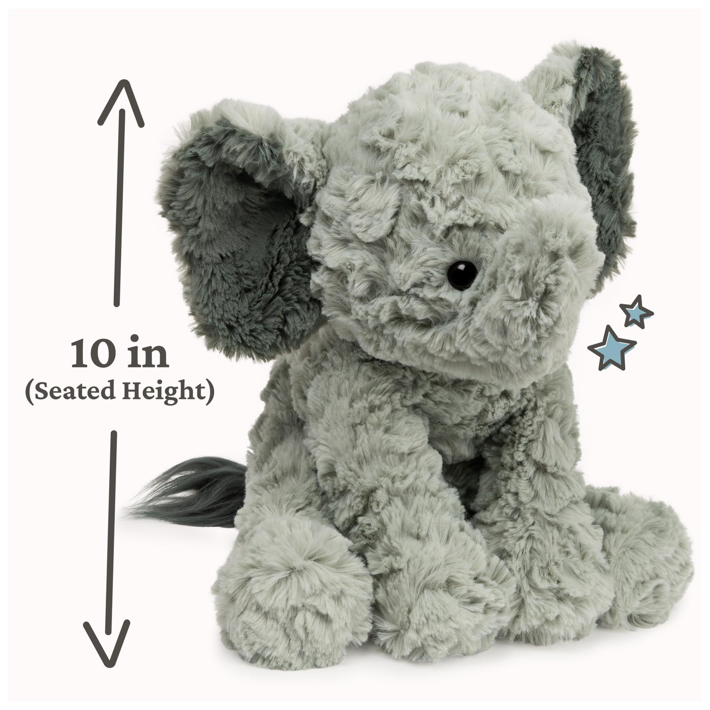 GUND Cozys Collection Cow, Stuffed Animal for Ages 0 and Up, Spring Decor Plush Toy, Cream/Blue, 10”