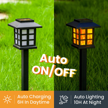 GIGALUMI Solar Outdoor Lights,12 Pack LED Solar Lights Outdoor Waterproof, Solar Walkway Lights Maintain 10 Hours of Lighting for Your Garden, Landscape, Path, Yard, Patio, Driveway