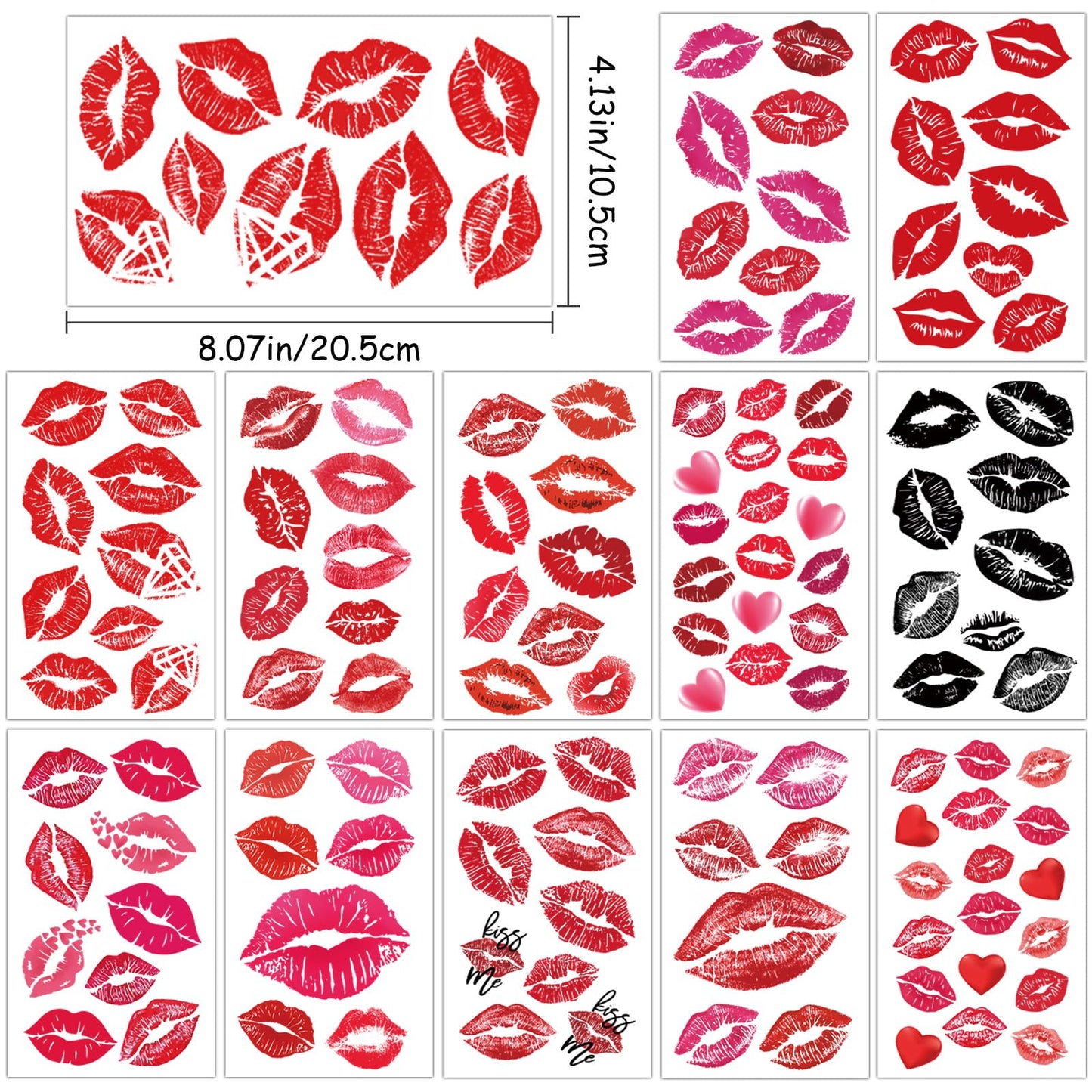 Yazhiji 36 Sheets Temporary Tattoos Stickers, 12 Sheets Fake Body Arm Chest Shoulder Tattoos for Men or Women with 24 PCS Tiny Black Tattoos