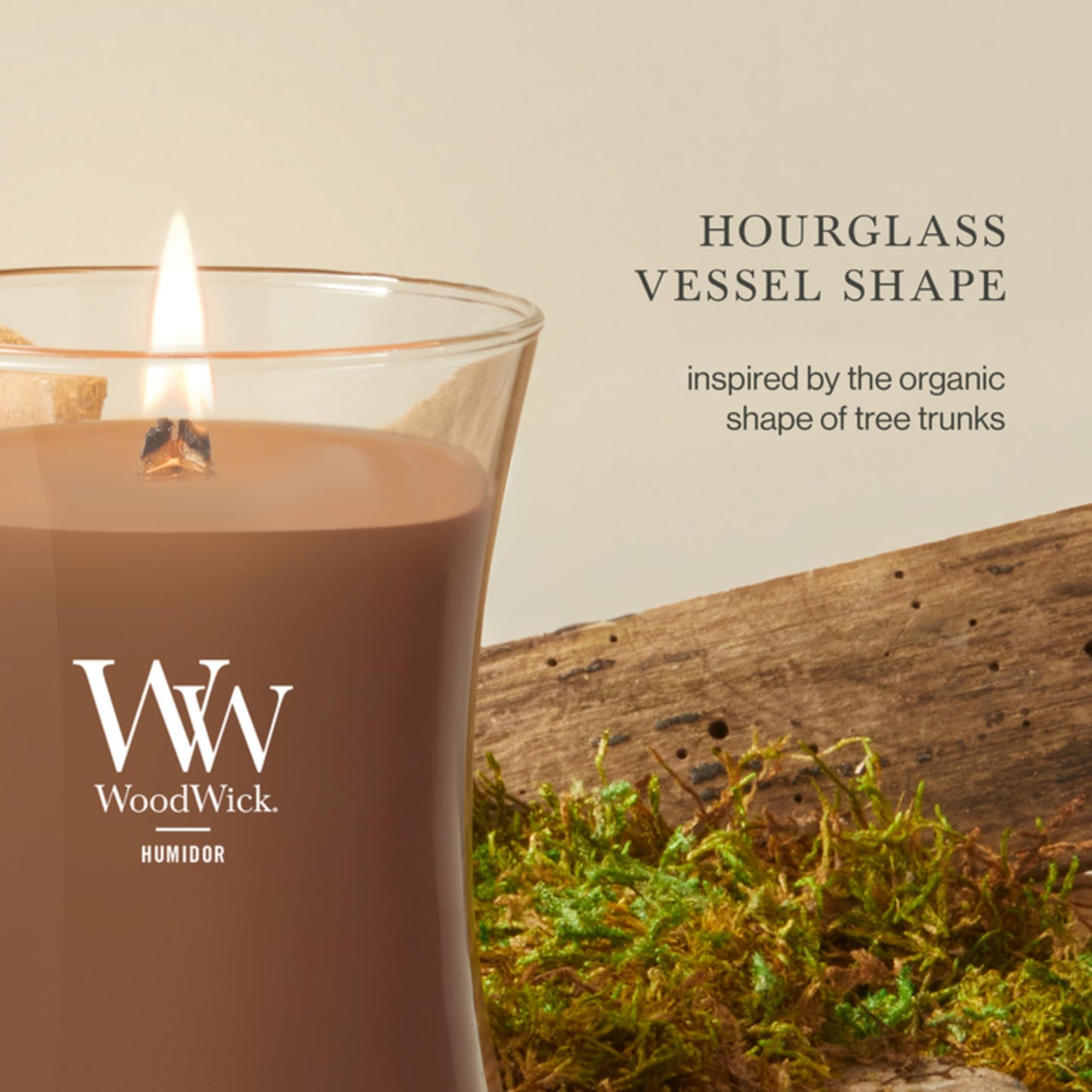 WoodWick Large Hourglass Fireside Candle, Premium Soy Blend Wax, Crackles as it burns, Perfect for Gifting, 21oz