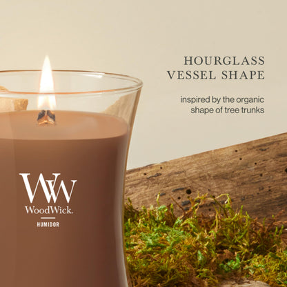 WoodWick Large Hourglass Fireside Candle, Premium Soy Blend Wax, Crackles as it burns, Perfect for Gifting, 21oz