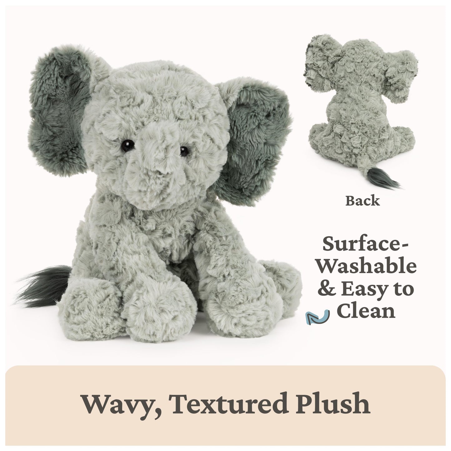 GUND Cozys Collection Cow, Stuffed Animal for Ages 0 and Up, Spring Decor Plush Toy, Cream/Blue, 10”