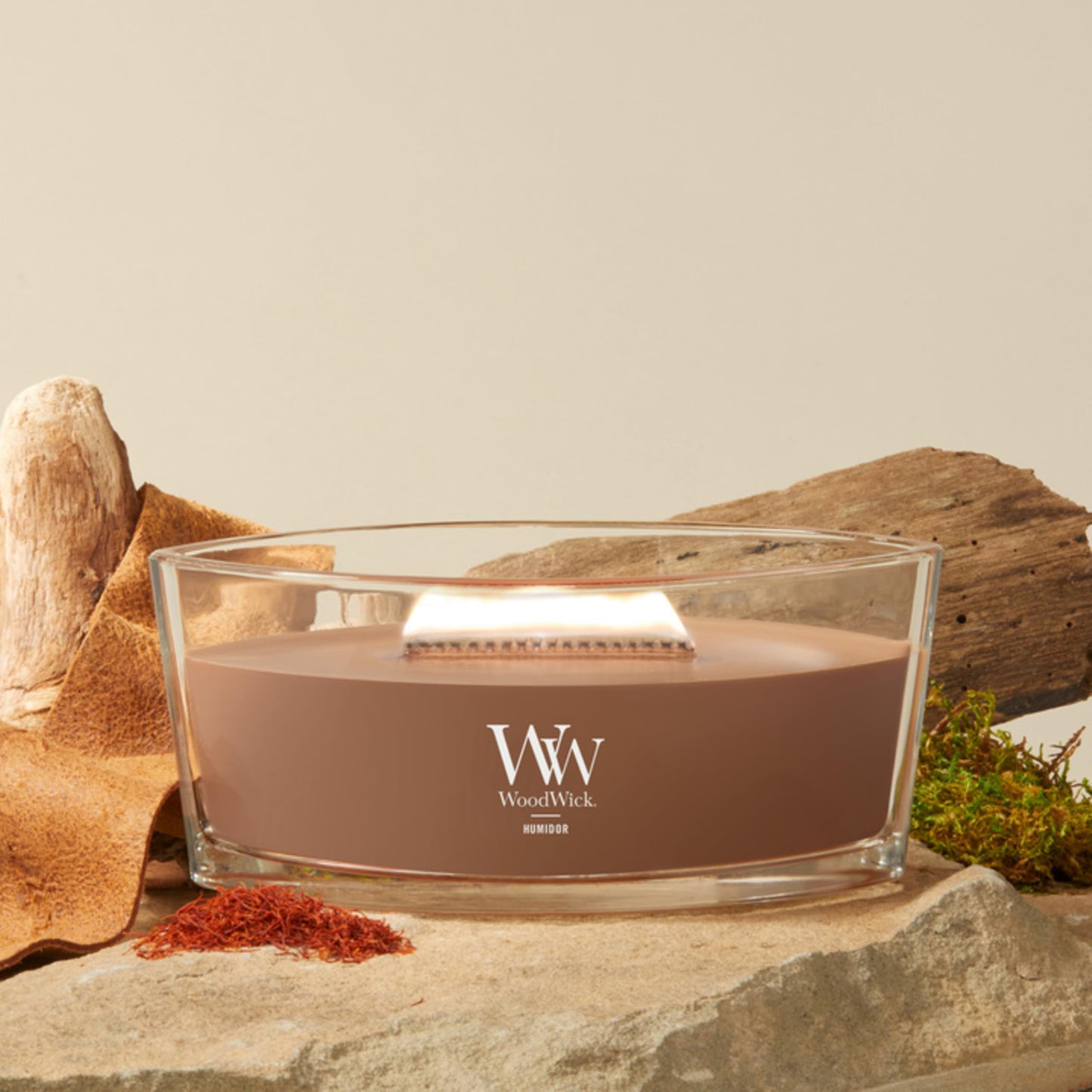 WoodWick Large Hourglass Fireside Candle, Premium Soy Blend Wax, Crackles as it burns, Perfect for Gifting, 21oz