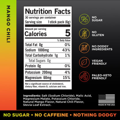 LMNT Zero Sugar Electrolytes - Raw Unflavored Salt | Drink Mix | 30-Count