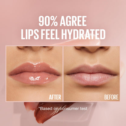 Maybelline Lifter Gloss, Hydrating Lip Gloss with Hyaluronic Acid, Ice, Pink Neutral, 0.18 Ounce