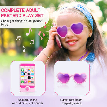 Kids Real Makeup Kit with Pink Unicorn Purse, Non Toxic Washable Make Up Set - Unicorn Toys for Girls Age 4-6, 5 Year Old Girl Birthday Gift Ideas, Toddler Little Girl Gifts 3 4 5 6 7 8 9 10 Years Old