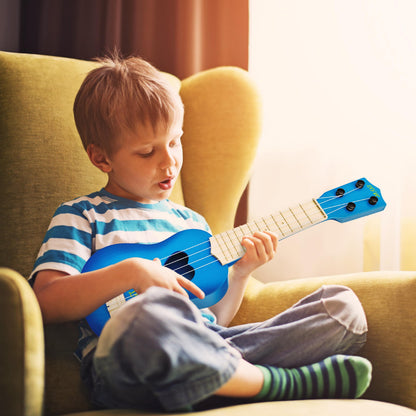 YEZI Classical Ukulele for Kids, Mini Toddler Guitar Toy with Pick, Educational Musical Instrument for Preschool Boys Girls, Early Learning Music Toy for Ages 3 4 5 6+ Years Old, Brown