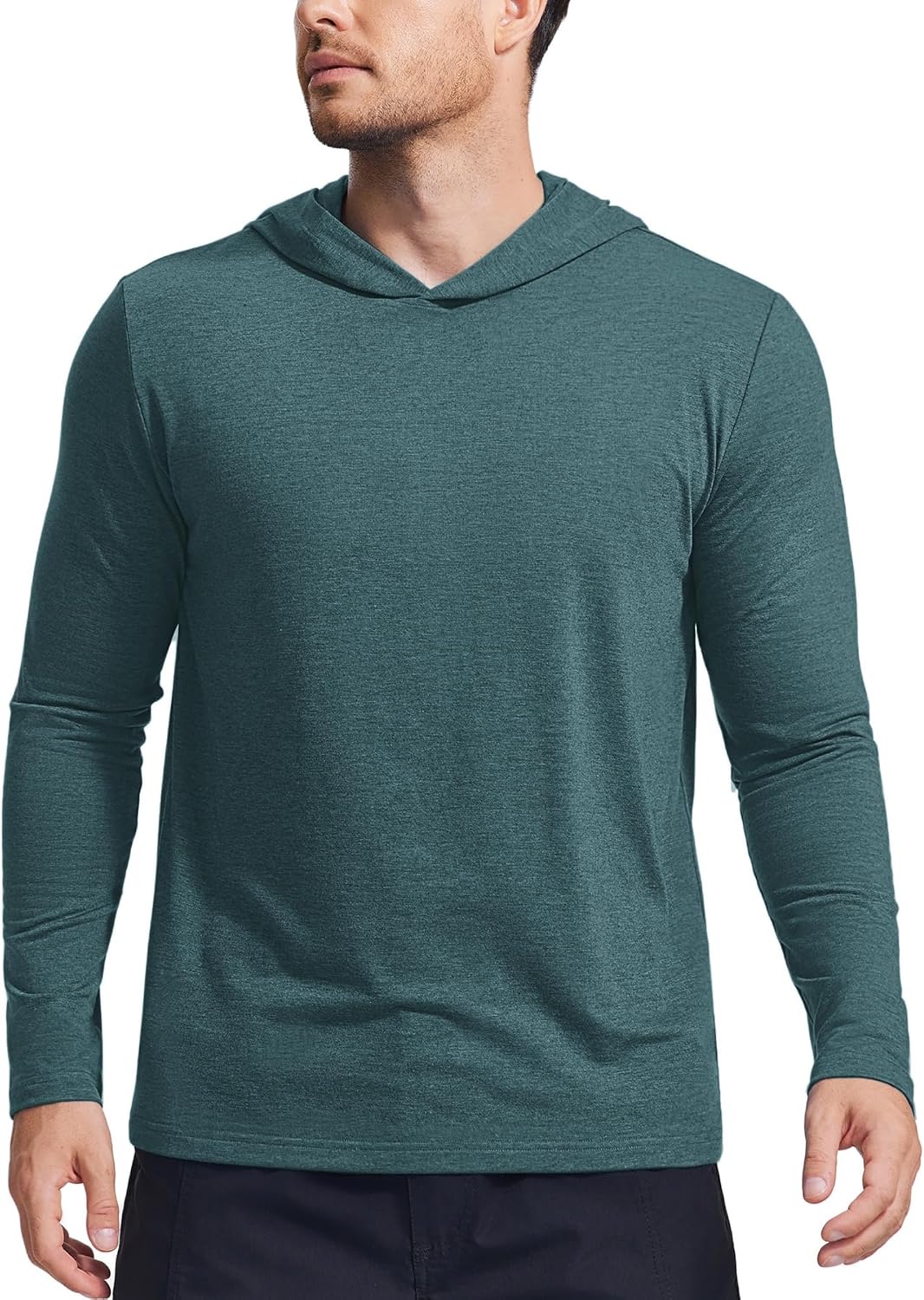 PINSPARK Lightweight Pullover Hoodies for Men Long Sleeve Hoodie for Golf Gym Workout Athletic Sweatshirt