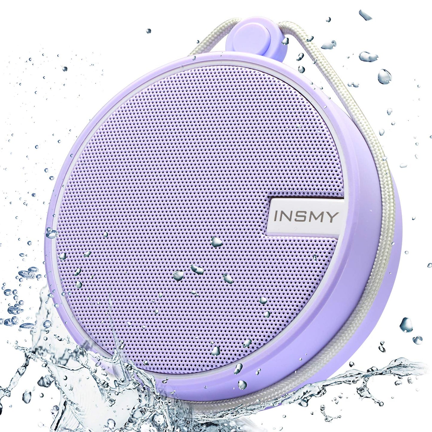 INSMY C12 IPX7 Waterproof Shower Bluetooth Speaker, Portable Small Speaker, Speakers Bluetooth Wireless Loud Clear Sound Support TF Card Suction Cup for Kayak Canoe Beach Gift (Black)