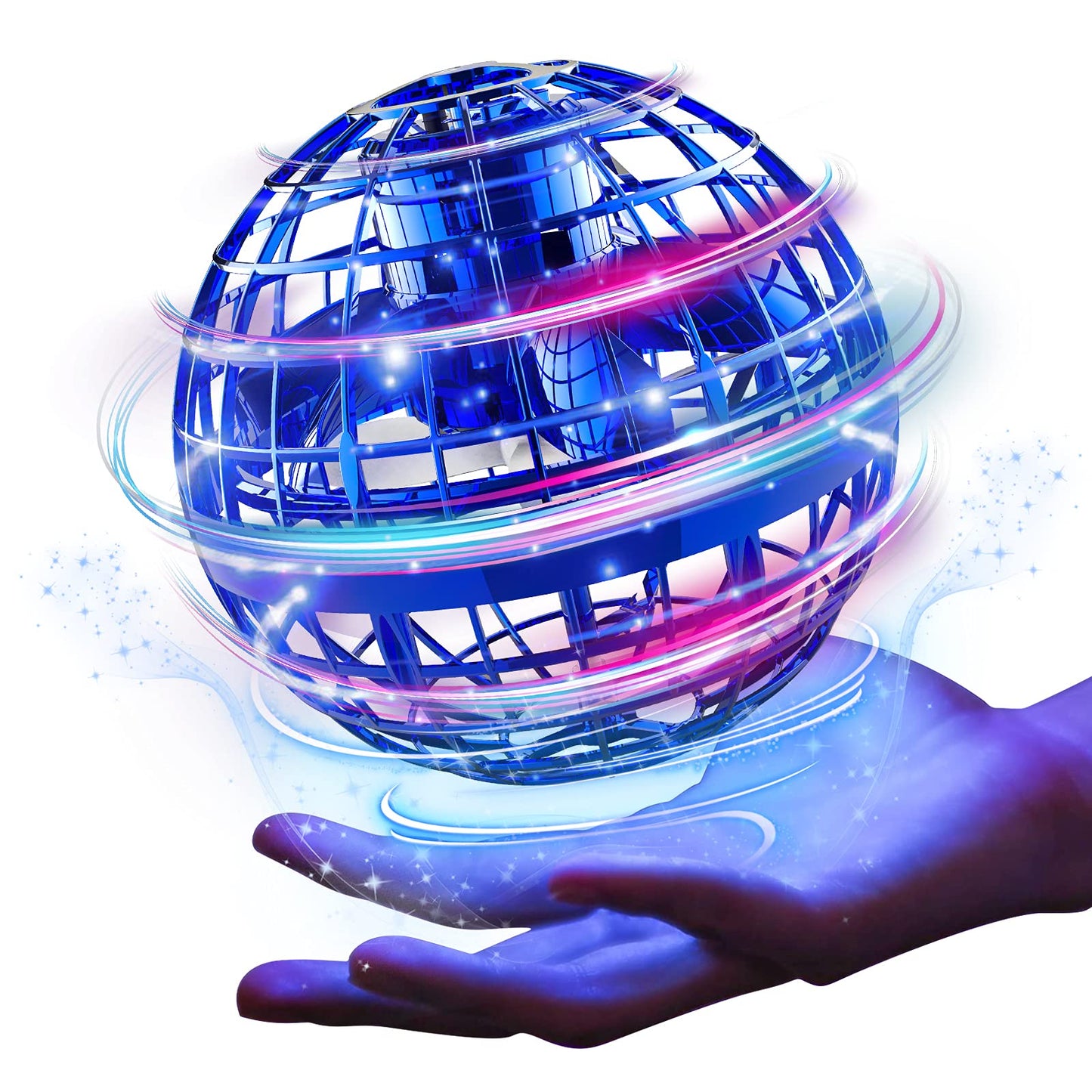 Ciniffo 2026 Upgraded Flying Orb Ball Toy with Dazzling Lights, Magic Hover Spinner, Cool Boomerang Hand Drone, Galaxy Ball Cosmic Globe, Indoor Outdoor Toys Gift for Kids 6 7 8 9 10+ Boys Girls